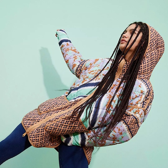 NEW Free People Pria Printed Packable Puffer Jacket - Picture 5 of 13